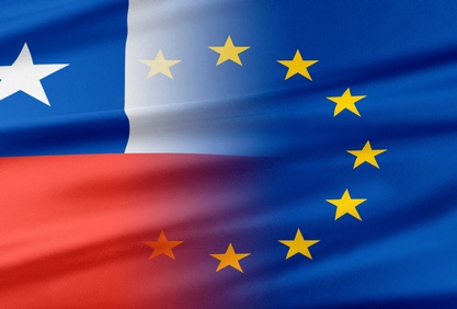 Flagge von Chile und der EU